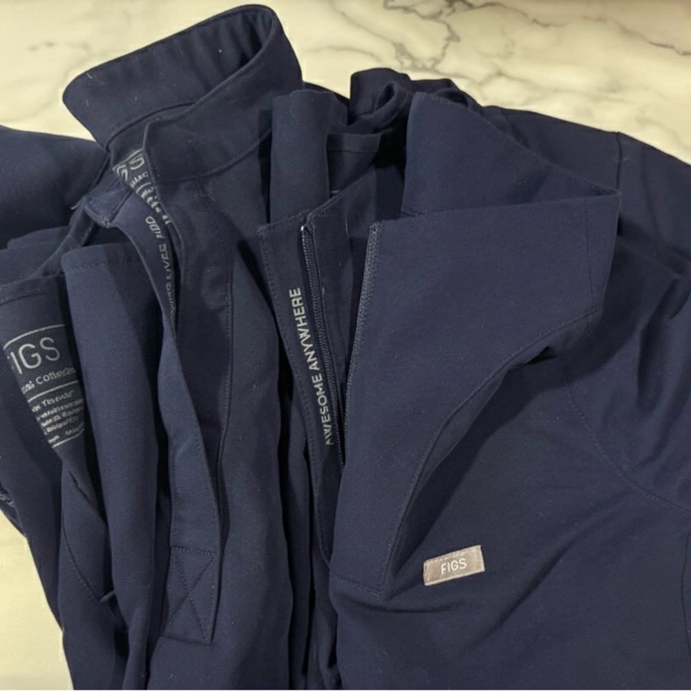 Six Figs Navy Blue Scrub Tops